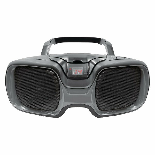 Proscan Bluetooth CD/Radio Boom Box, Black and Titanium, PRCD1037BT PRCD1037BT-BLACK/TITANIUM